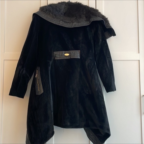 Ladies Lucy Fashion Faux Fur mix Zip Jacket size Small - Picture 7 of 12